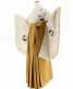 卒業式着物[くすみカラー]クリームにベージュのアラベスク模様・藤色の花柄No.809